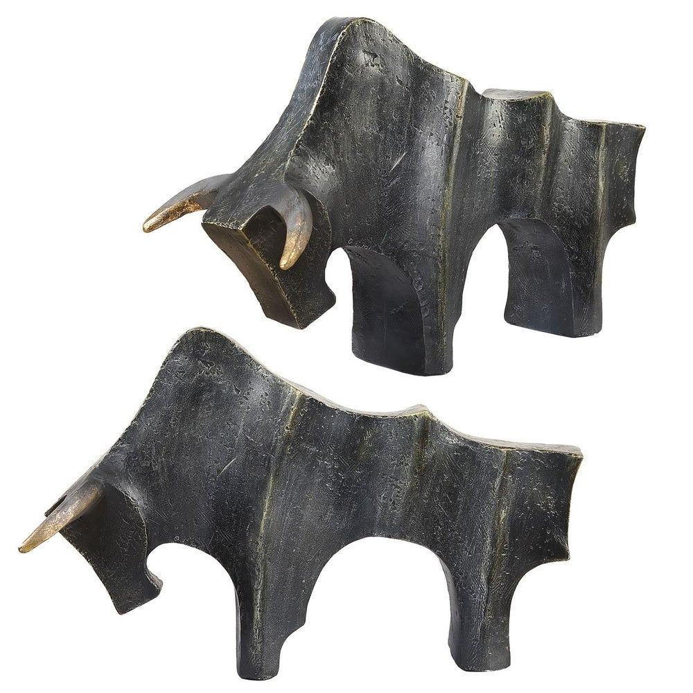 Regal Bull Sculptures Set of 2 by Uttermost