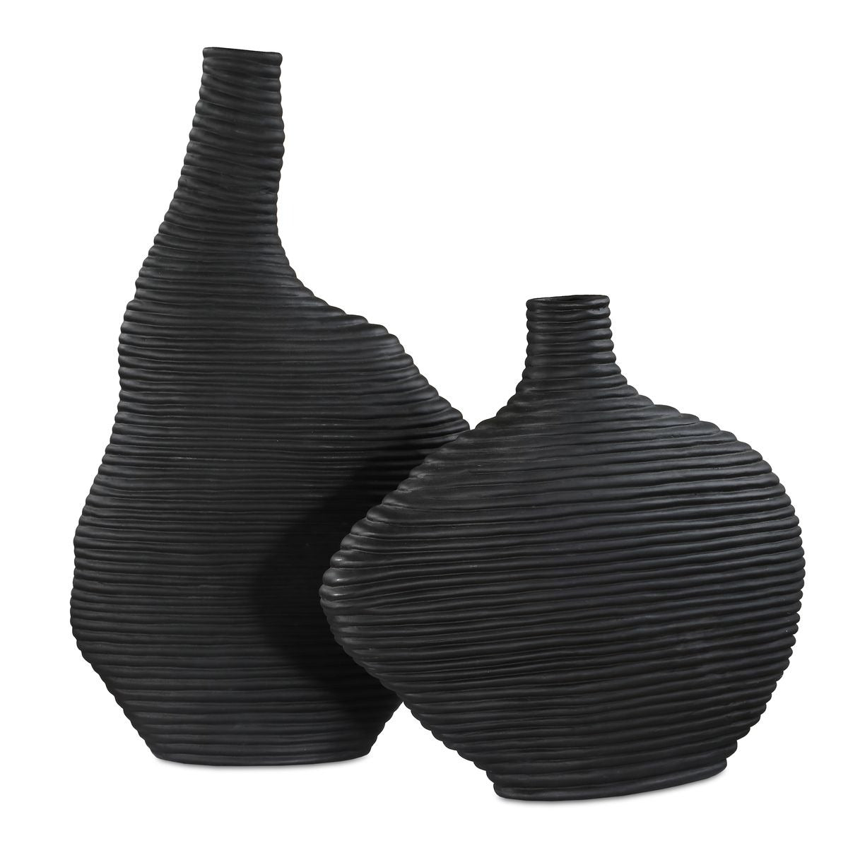 Duostacked Black Vases Set of 2 by Uttermost