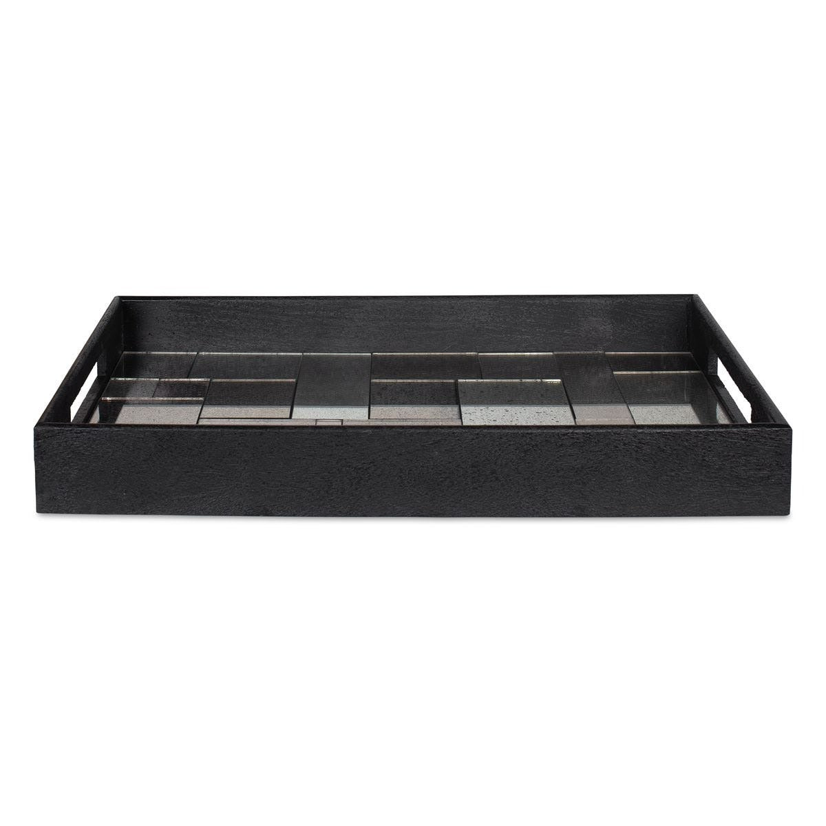 Modern Mosaic Antique Mirrored Tray by Uttermost