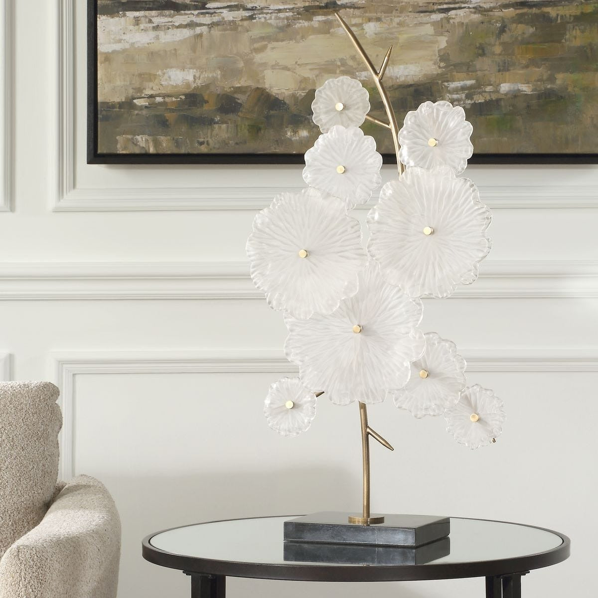 Glass Garden Table Sculpture by Uttermost