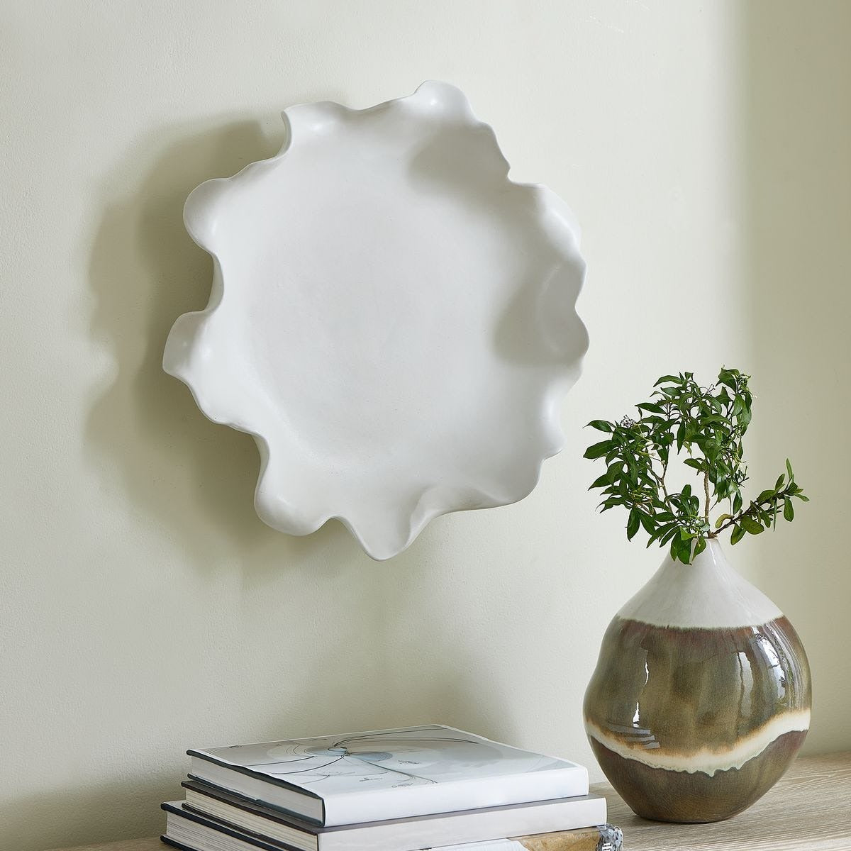 Wave Crest White Outdoor Bowl by Uttermost
