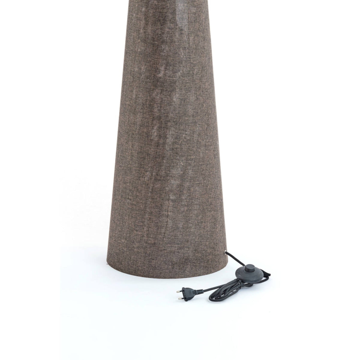 Micky Linen Floor Lamp - Brown Light & Living