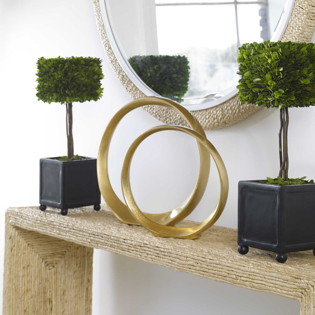 Jimena Gold Ring Sculptures - Set of 2 by Uttermost