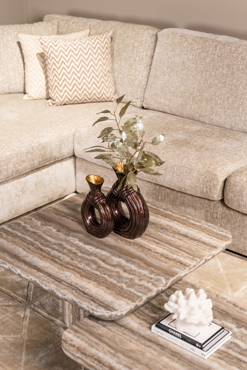 Dulce Denizly Grey marble Coffee Table (Set of 2) by Richmond Interiors