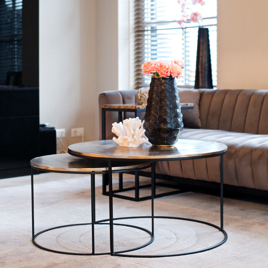 Asher Champagne Gold Coffee Table (Set of 2) by Richmond Interiors