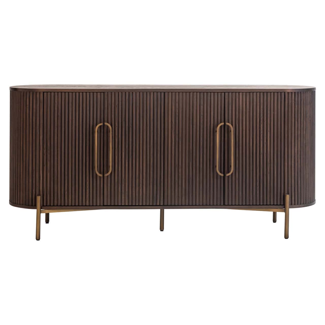 Luxor Brown Oak Veneer Fluted Sideboard by Richmond Interiors