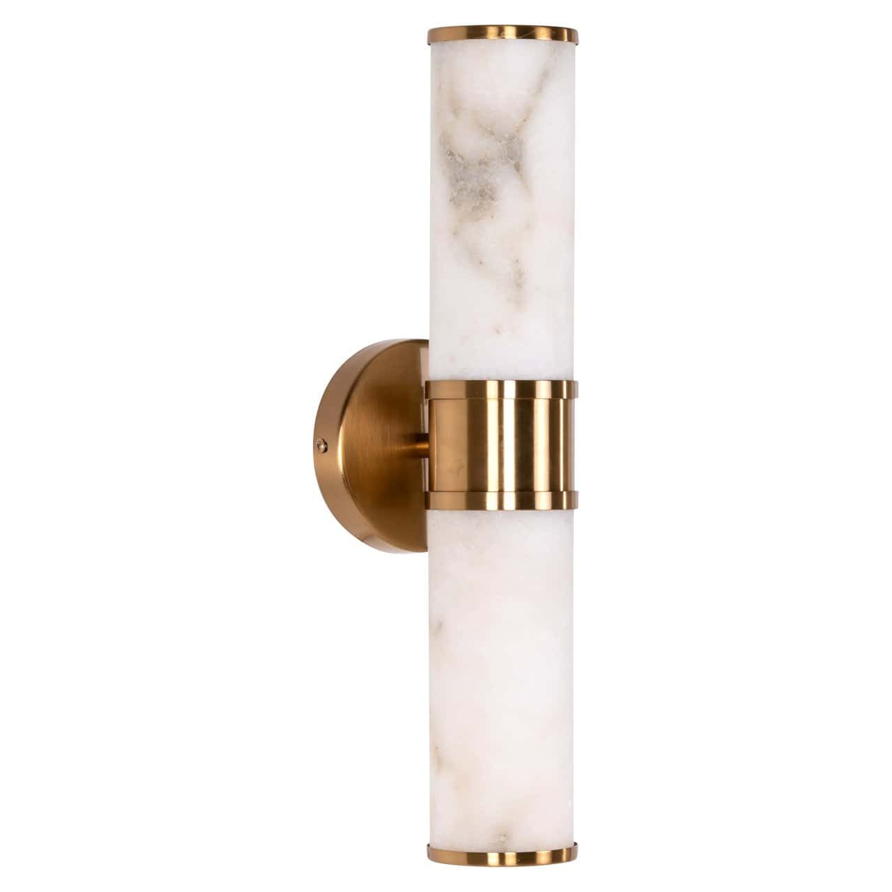 Charlize Gold Wall Light with Faux Marble Shade by Richmond Interiors