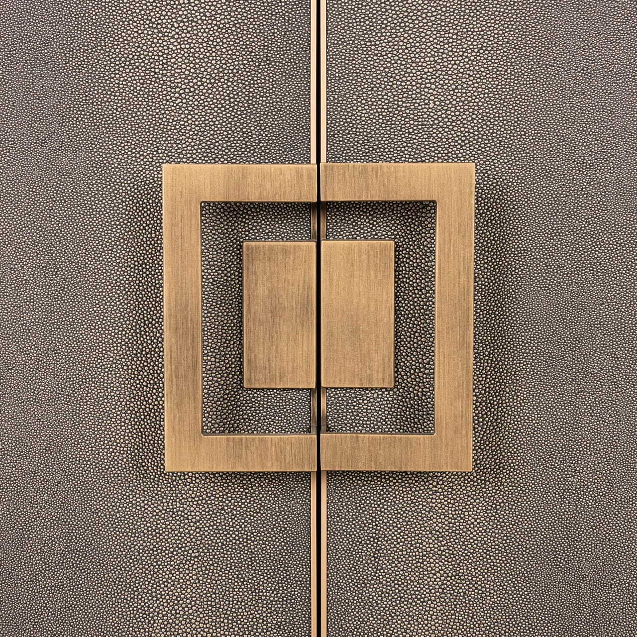 Bloomville Brass & Faux Shagreen 2 Door Sideboard - Small by Richmond Interiors