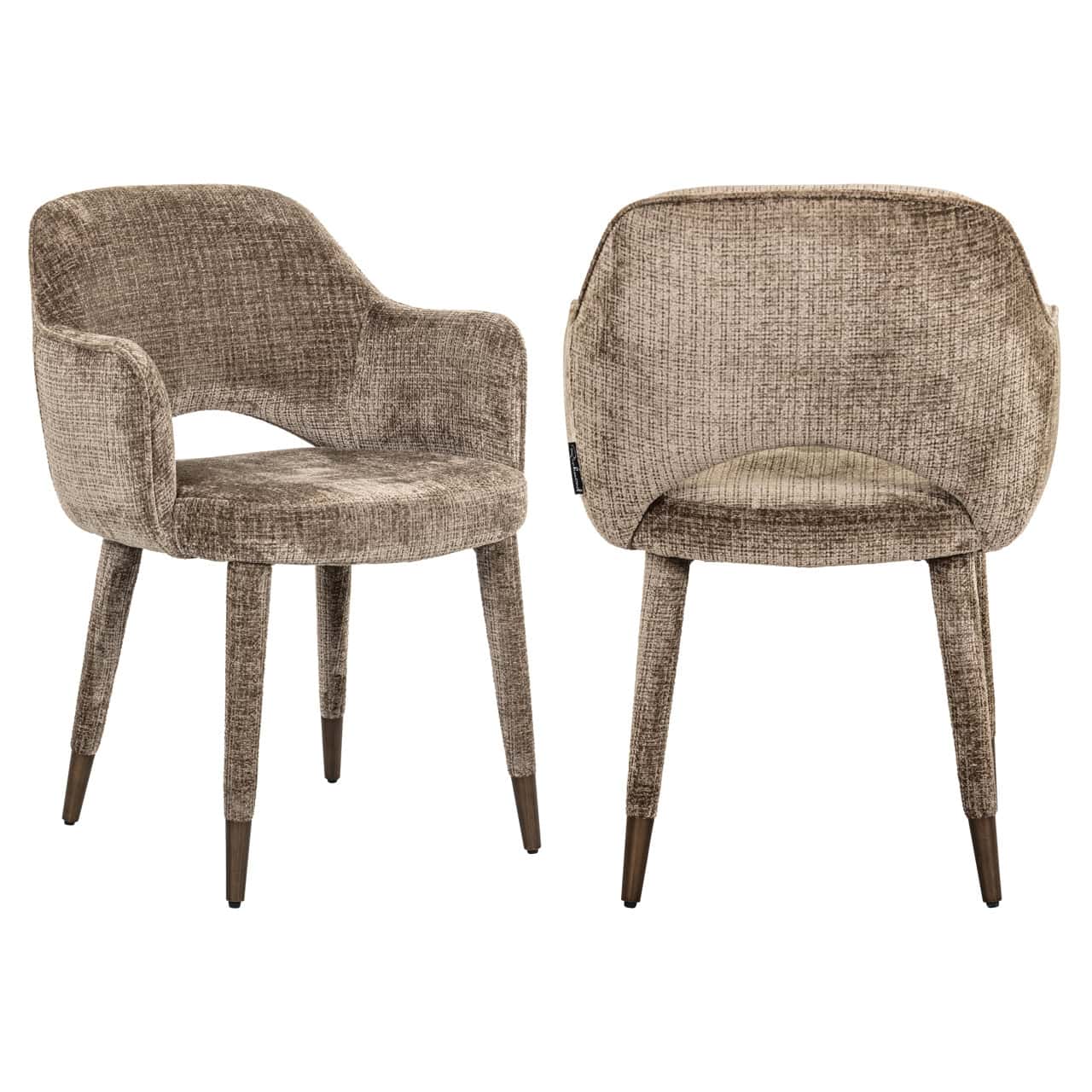Donnatella Stone Chenille Fabric Dining Chair by Richmond Interiors