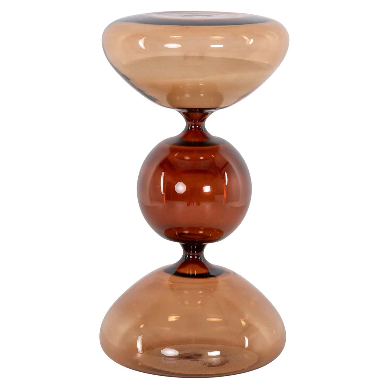 Elba Small Brown Glass Hourglass by Richmond Interiors