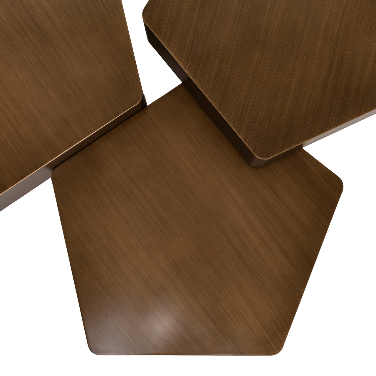 Hexa Brushed Gold Coffee table (Set of 3) by Richmond Interiors