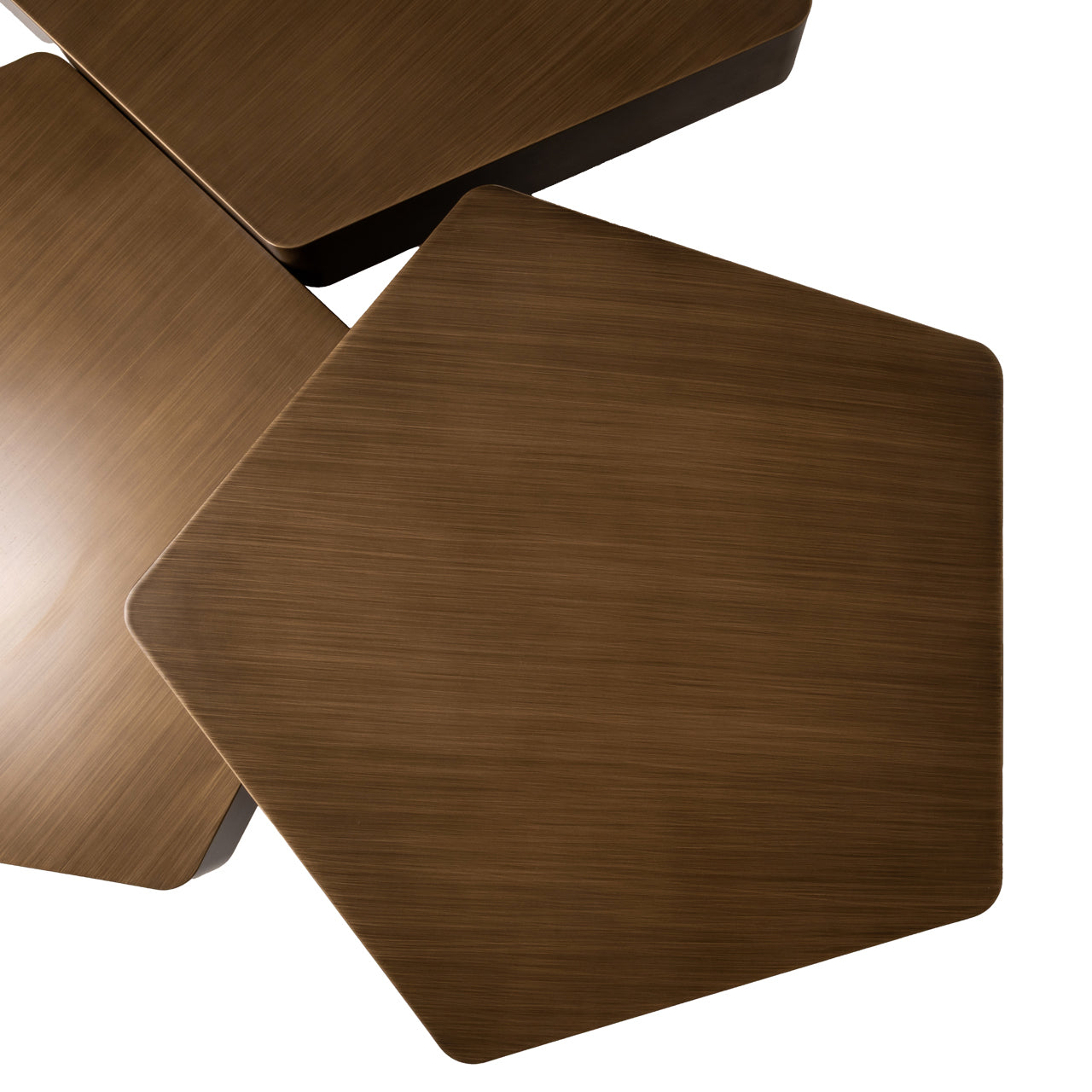 Hexa Brushed Gold Coffee table (Set of 3) by Richmond Interiors