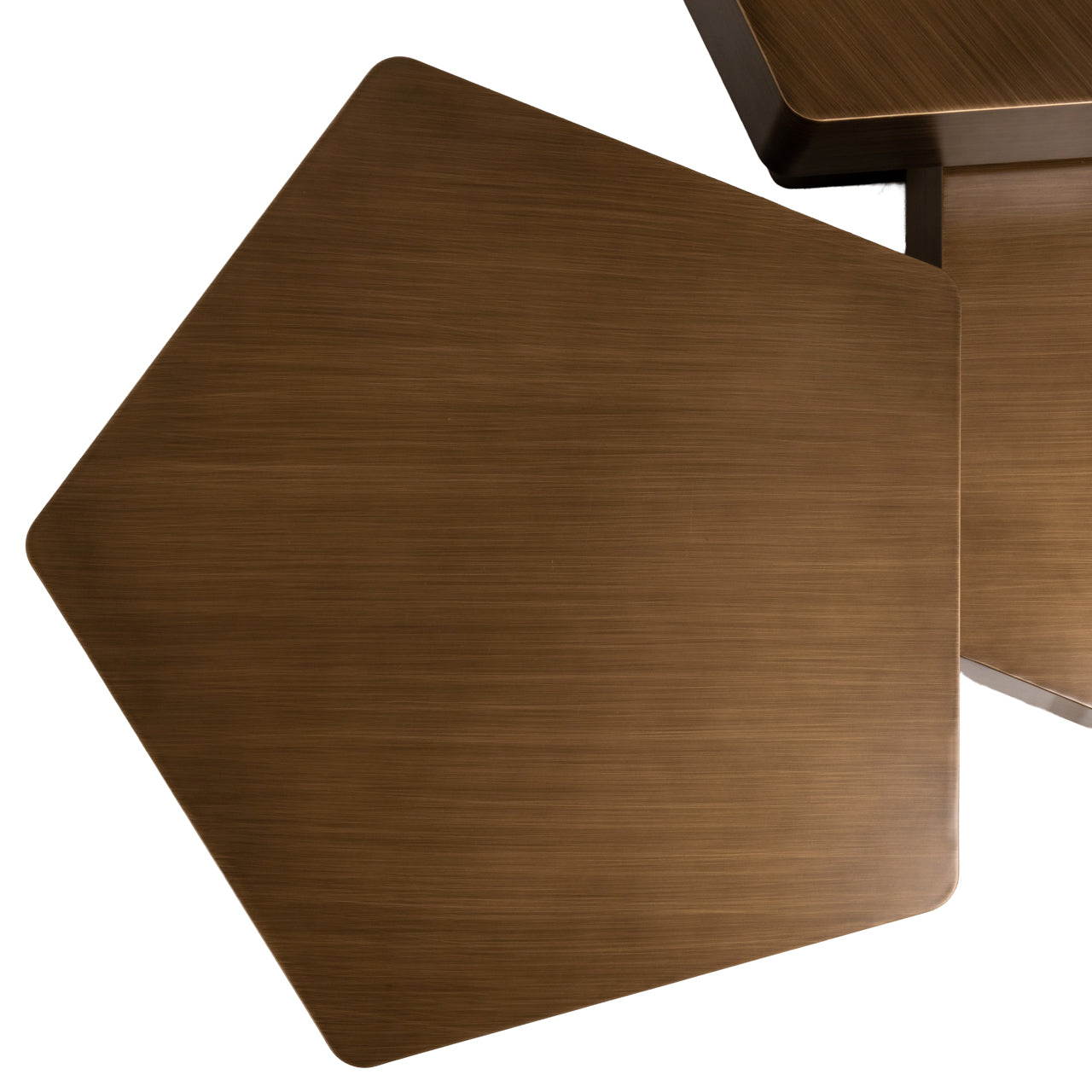 Hexa Brushed Gold Coffee table (Set of 3) by Richmond Interiors