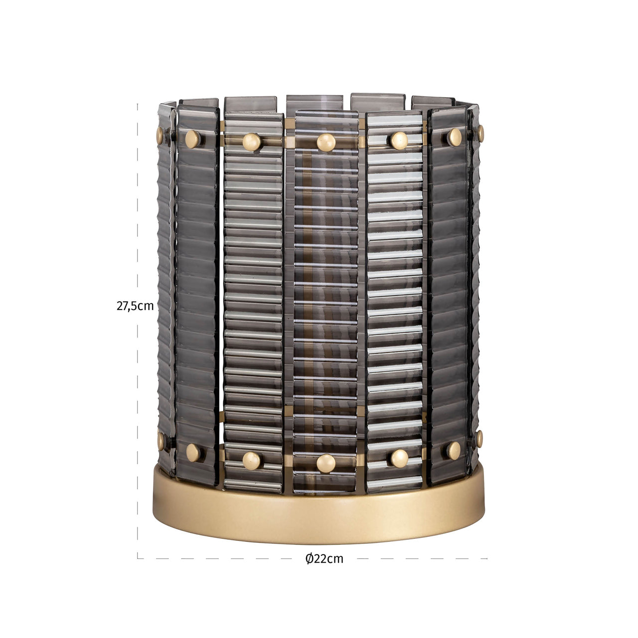 Hurricane light Daylin smoke small by Richmond Interiors