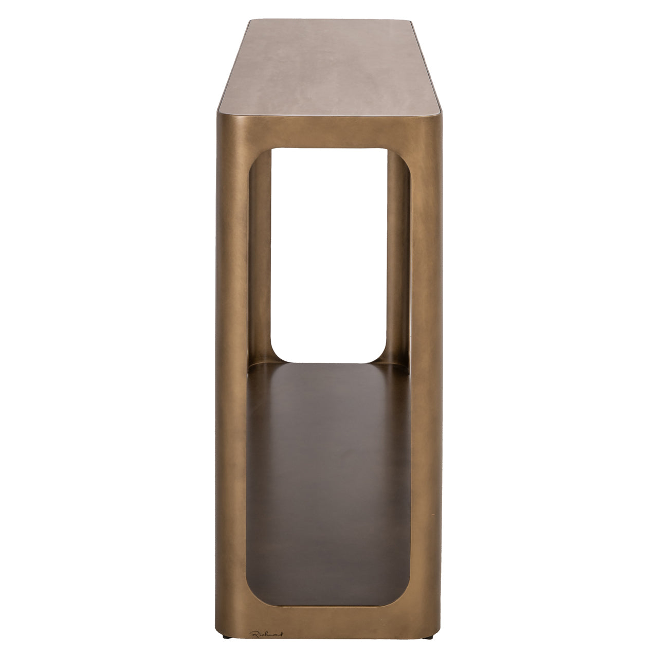 Claridge Beige Ceramic Top Console Table by Richmond Interiors