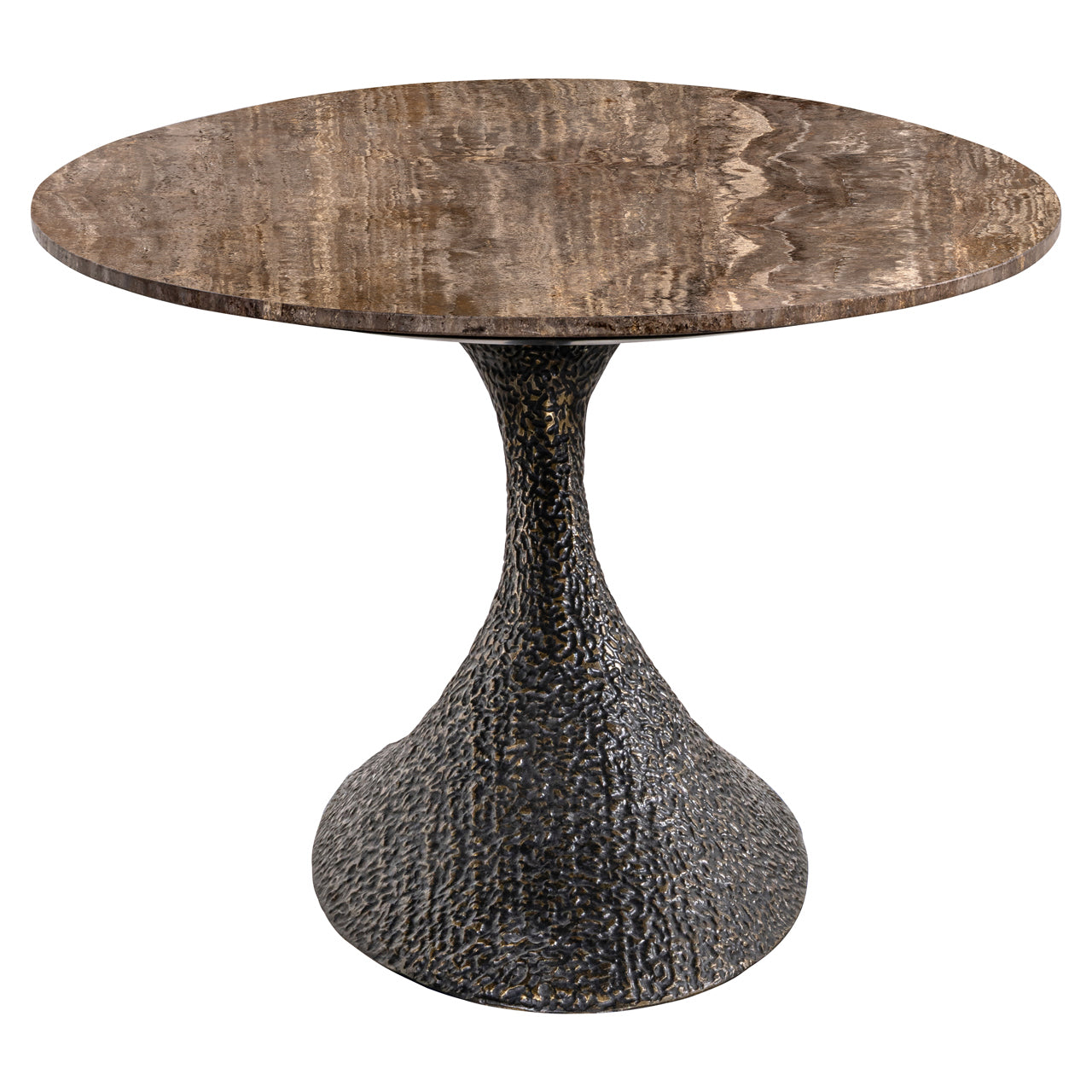 Russo Ash Brown & Travertine Oval Dining Table - 235cm by Richmond Interiors