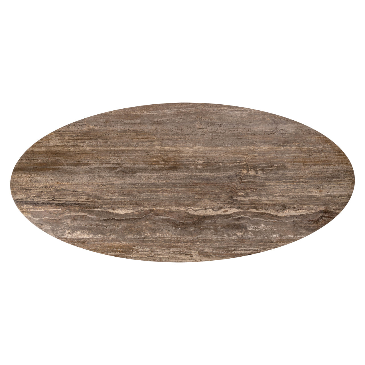 Russo Ash Brown & Travertine Oval Dining Table - 235cm by Richmond Interiors