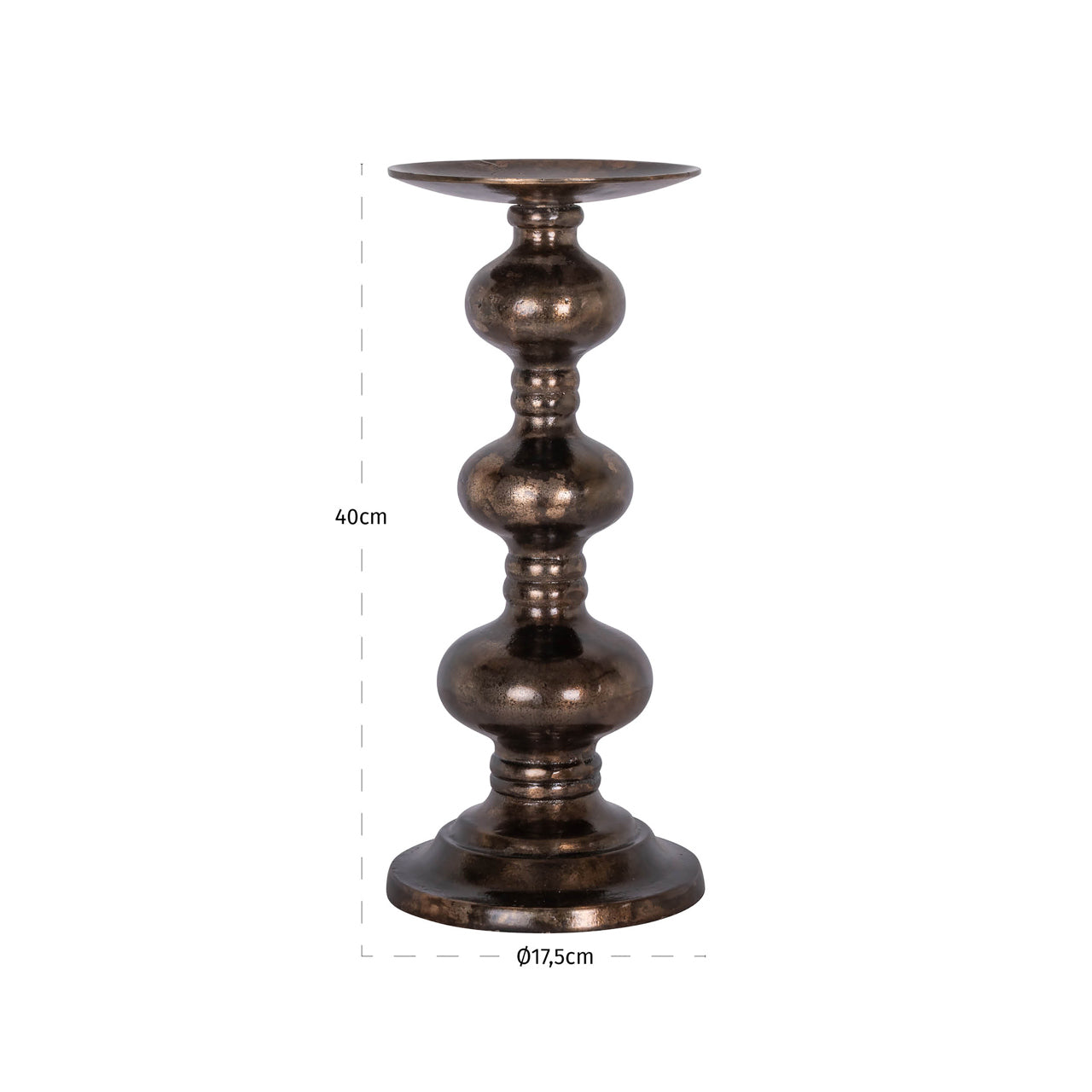 Candle holder Joya copper small by Richmond Interiors