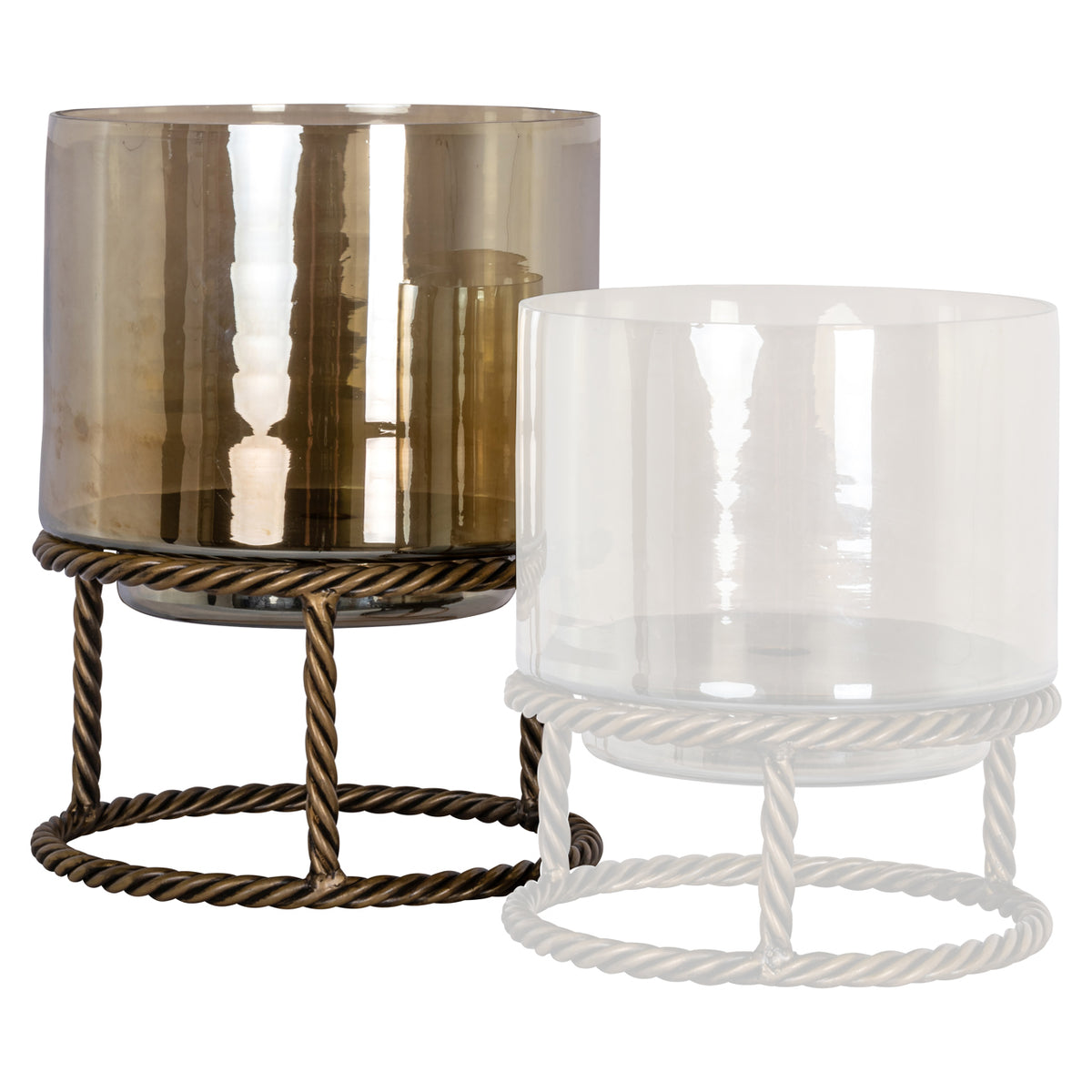 Hurricane light Ropia brass antique large by Richmond Interiors