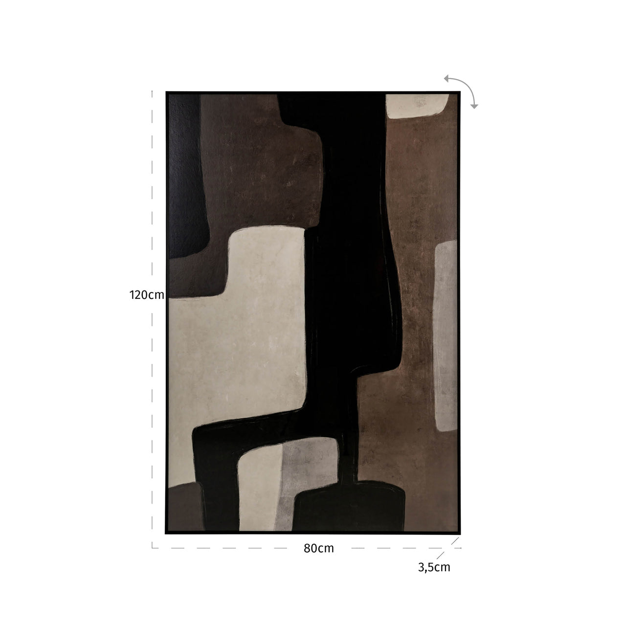 Mirage Brown Wall Art - Right by Richmond Interiors