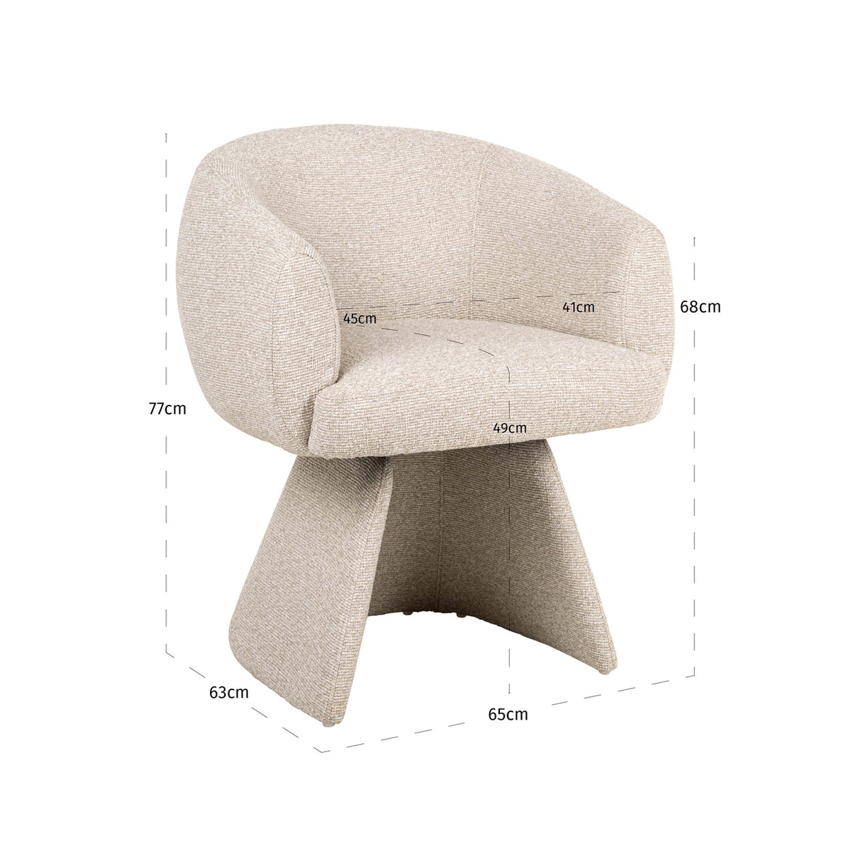 Dining chair Quiriro biscotti swivel by Richmond Interiors