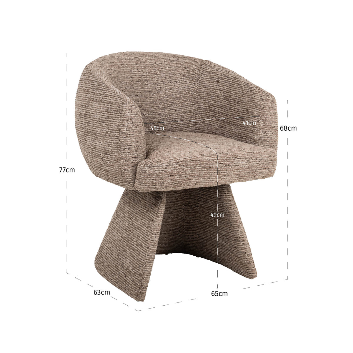 Dining chair Quiriro mocca linear swivel by Richmond Interiors