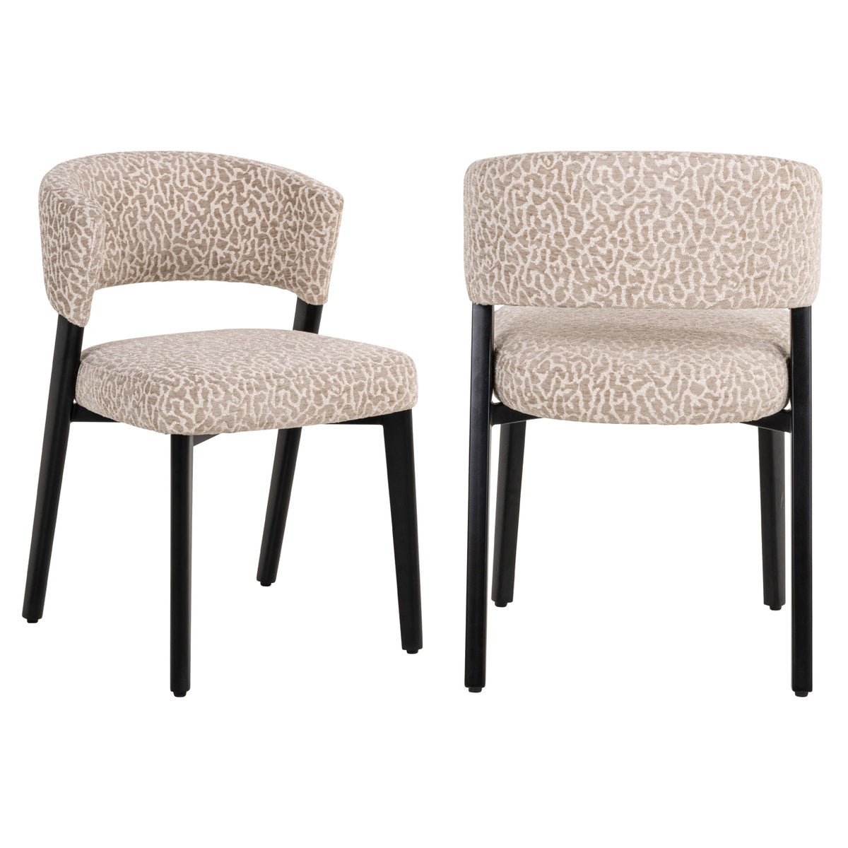 Dining chair Zeno beige leopard by Richmond Interiors