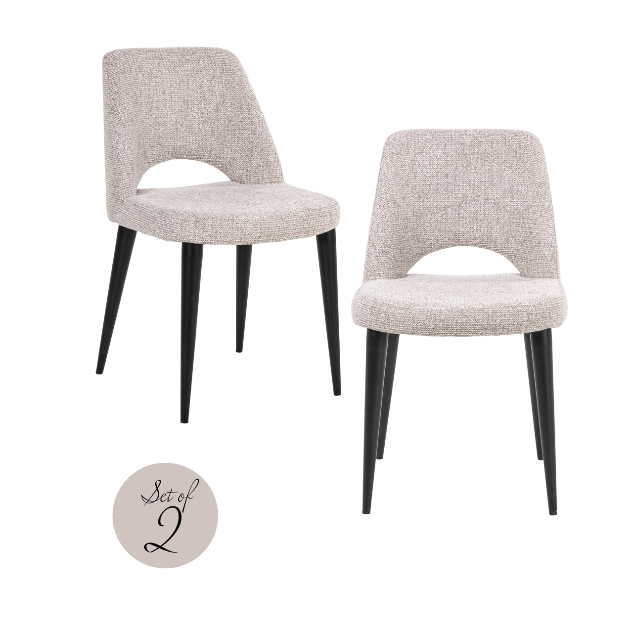 Dining chair Tabitha natural fancy fire retardant (Set of 2) by Richmond Interiors