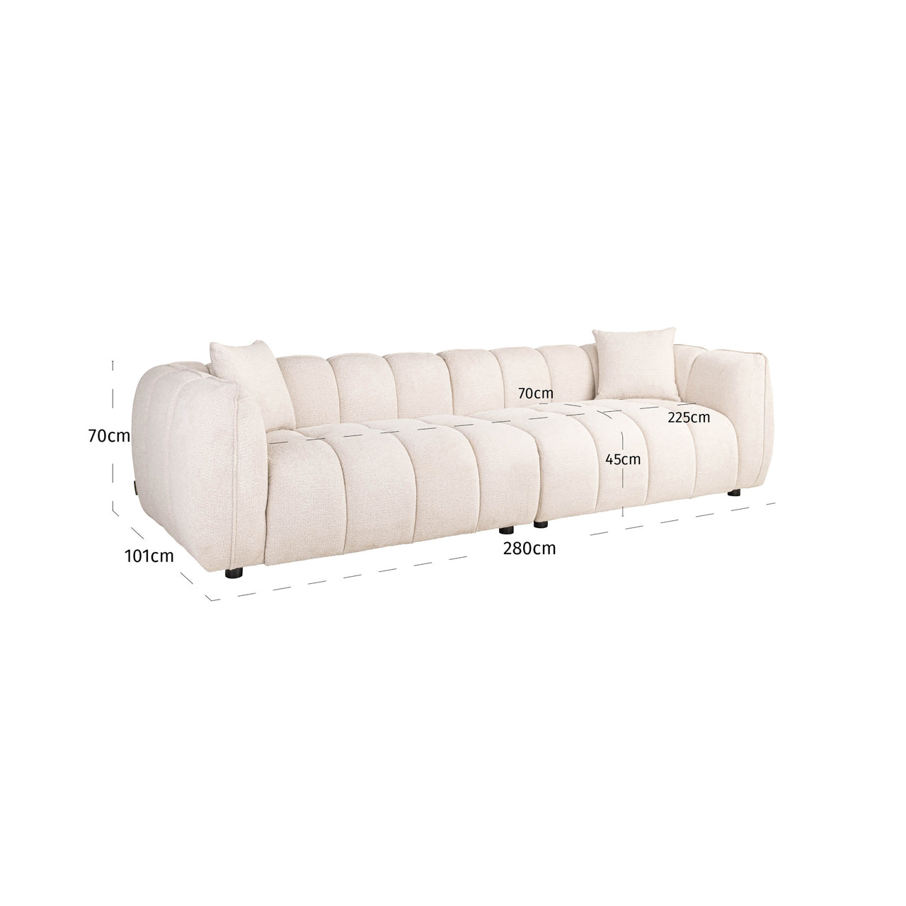 Sofa Jezebel cream fancy by Richmond Interiors