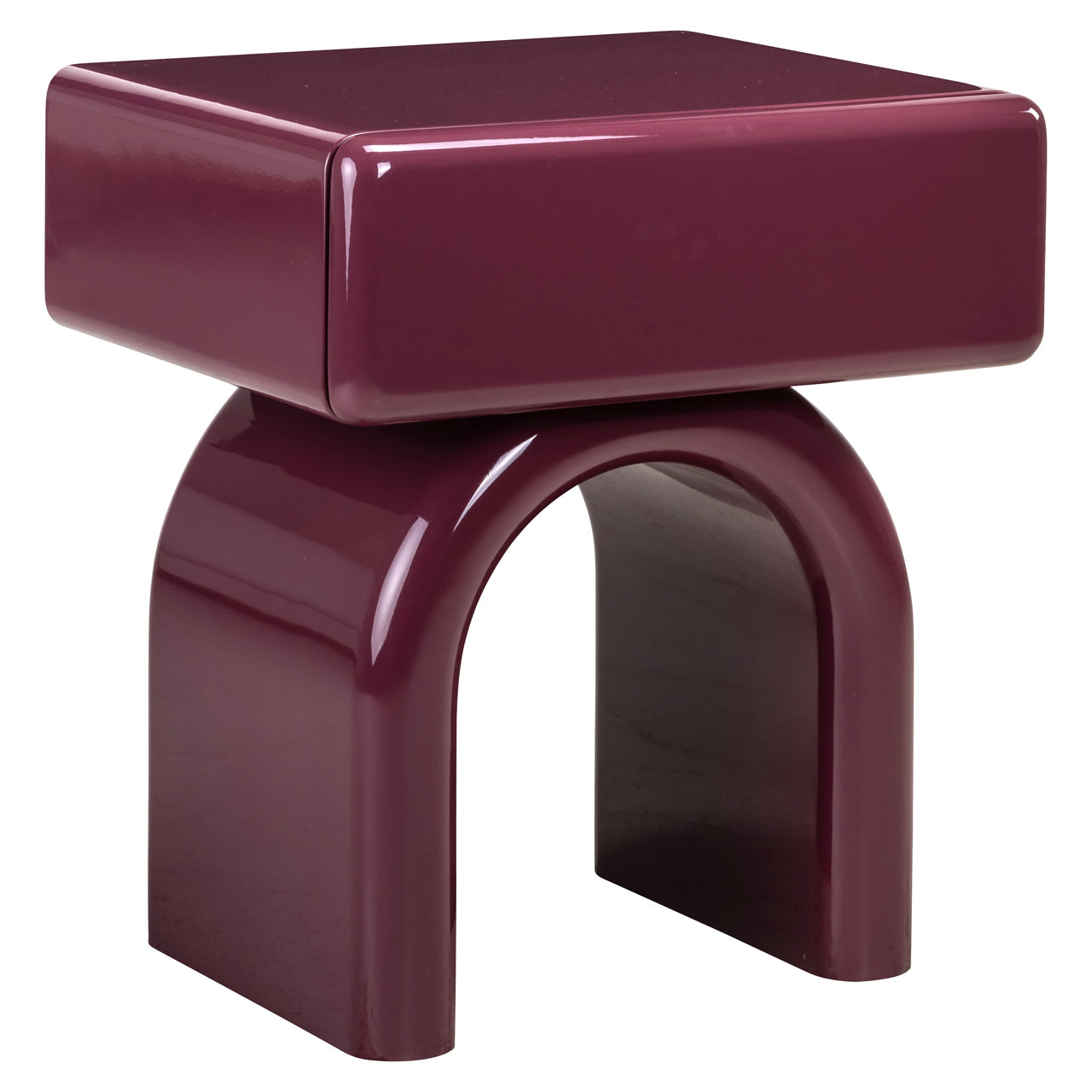 Nightstand Bennet burgundy 1-drawer by Richmond Interiors