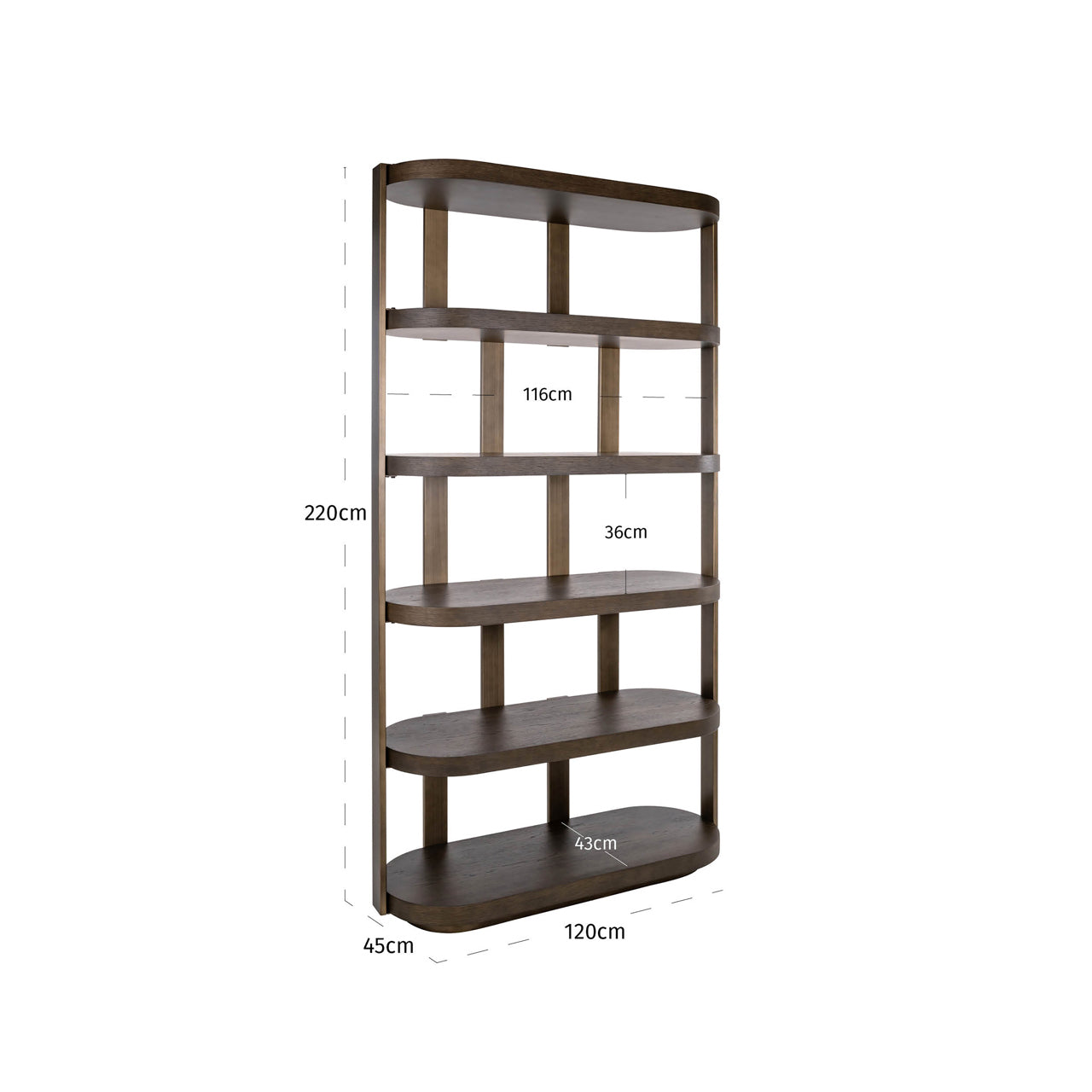 Ellington Brown Oak Veneer Display Cabinet by Richmond Interiors