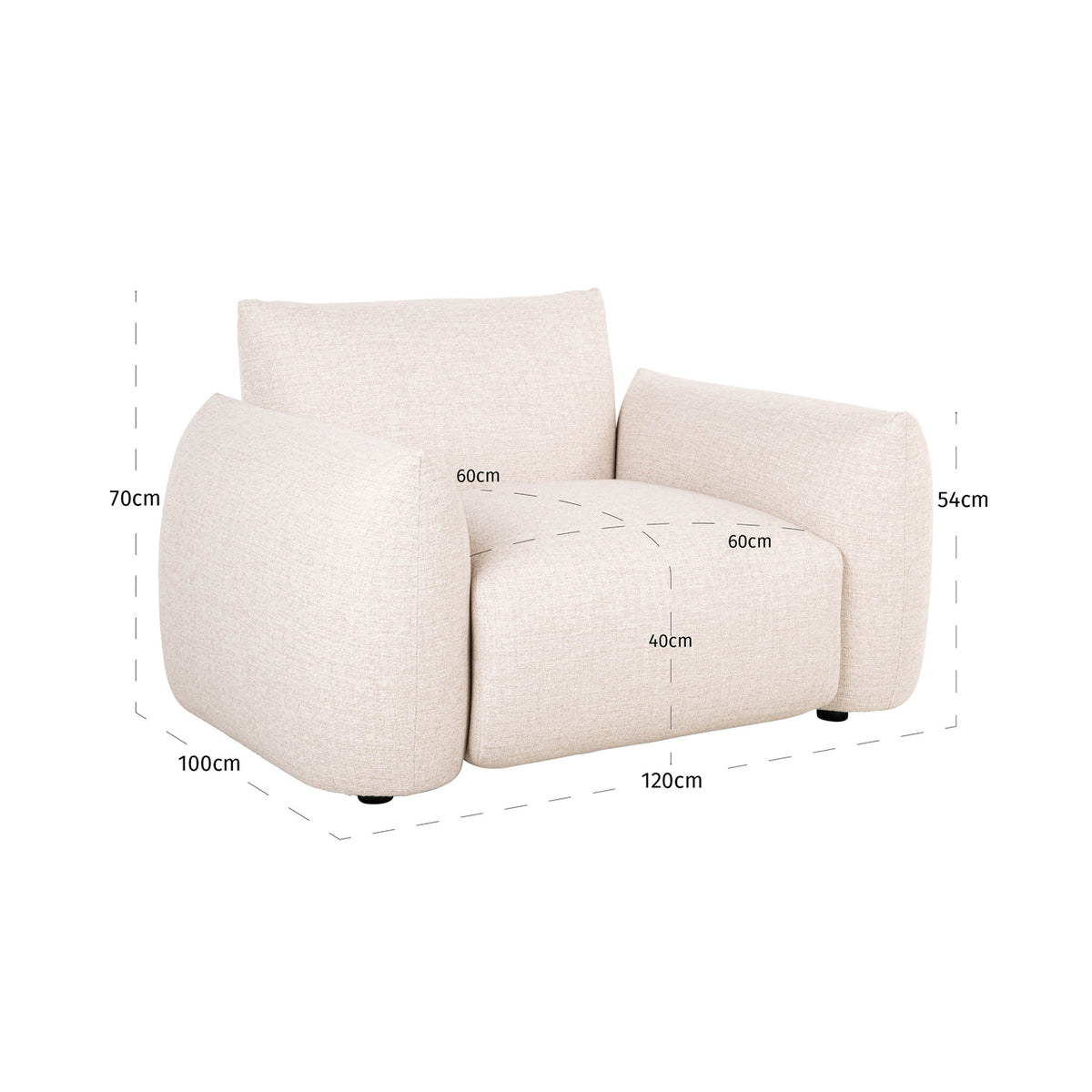 Outdoor lounge chair Dawson beige alpine by Richmond Interiors