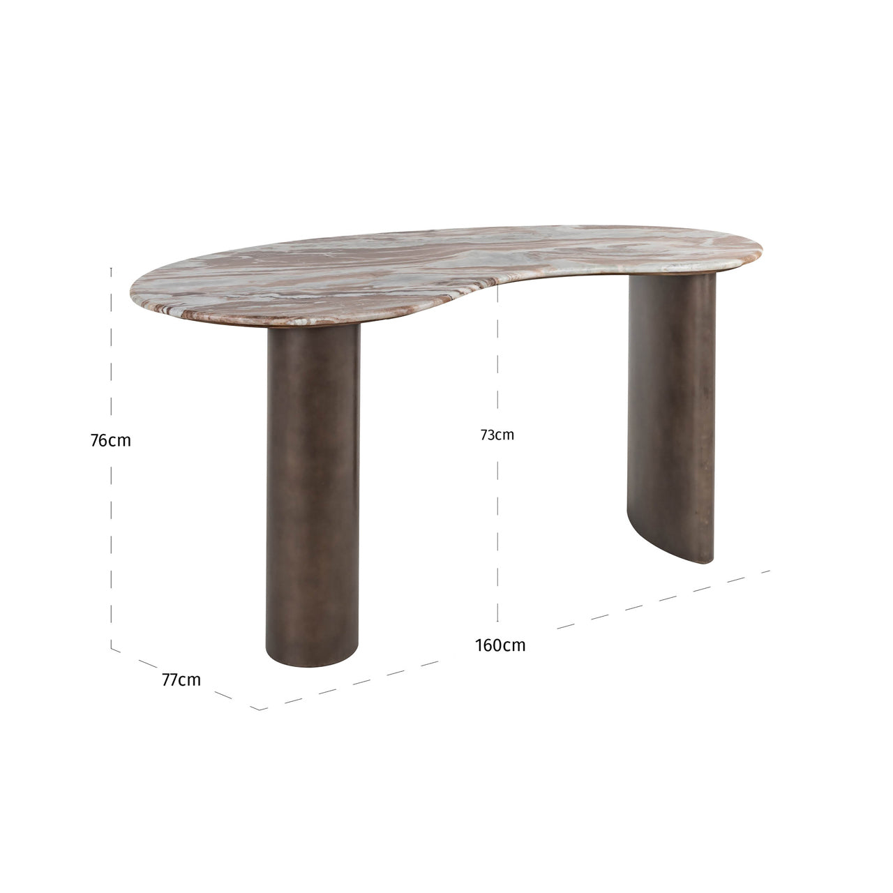 Desk Brando Blush beige by Richmond Interiors