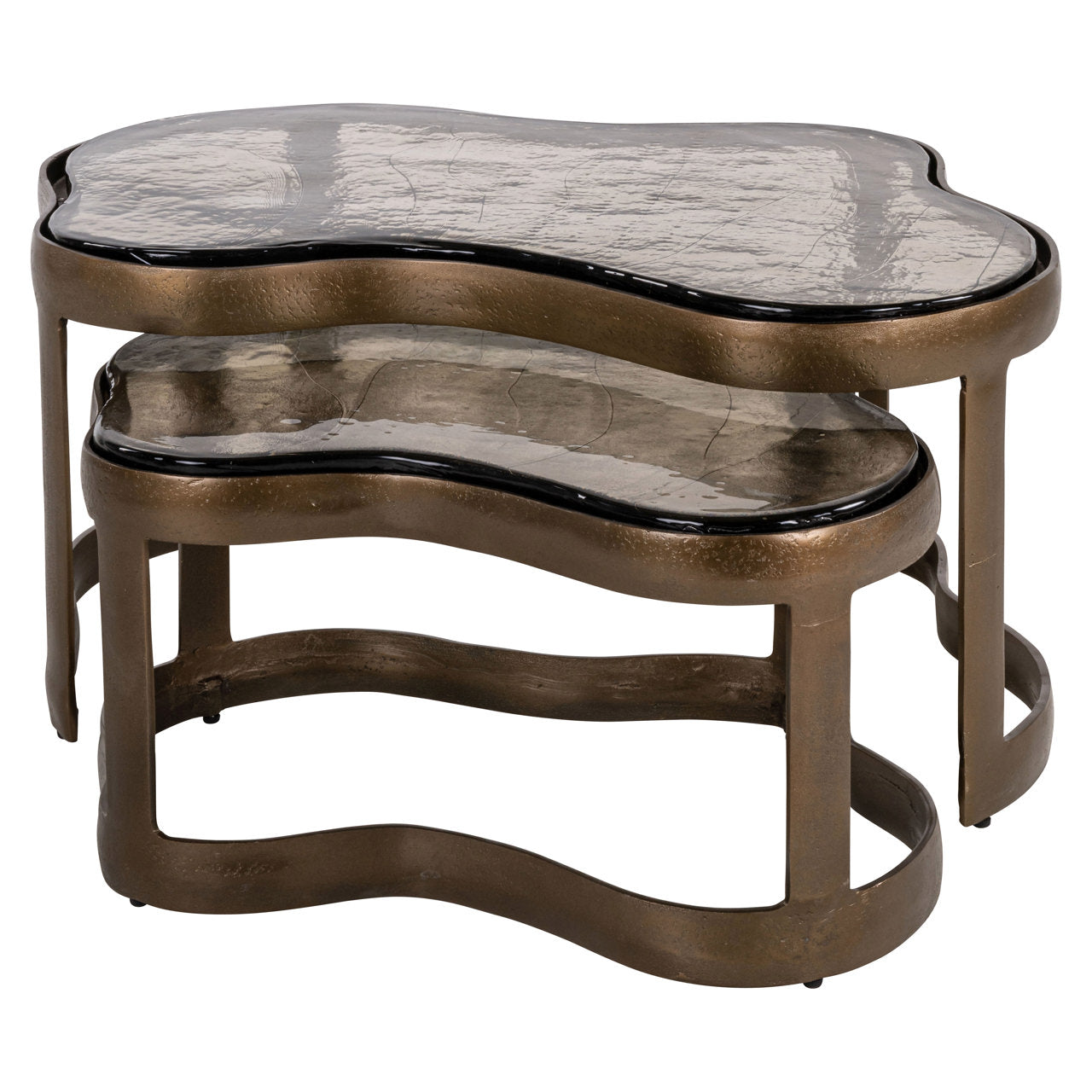 Coffee table Fairfield brass antique (Set of 2) by Richmond Interiors