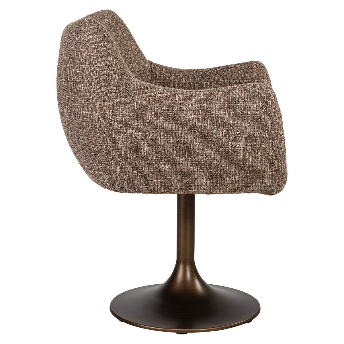Dining chair Aldo brown tweed swivel by Richmond Interiors