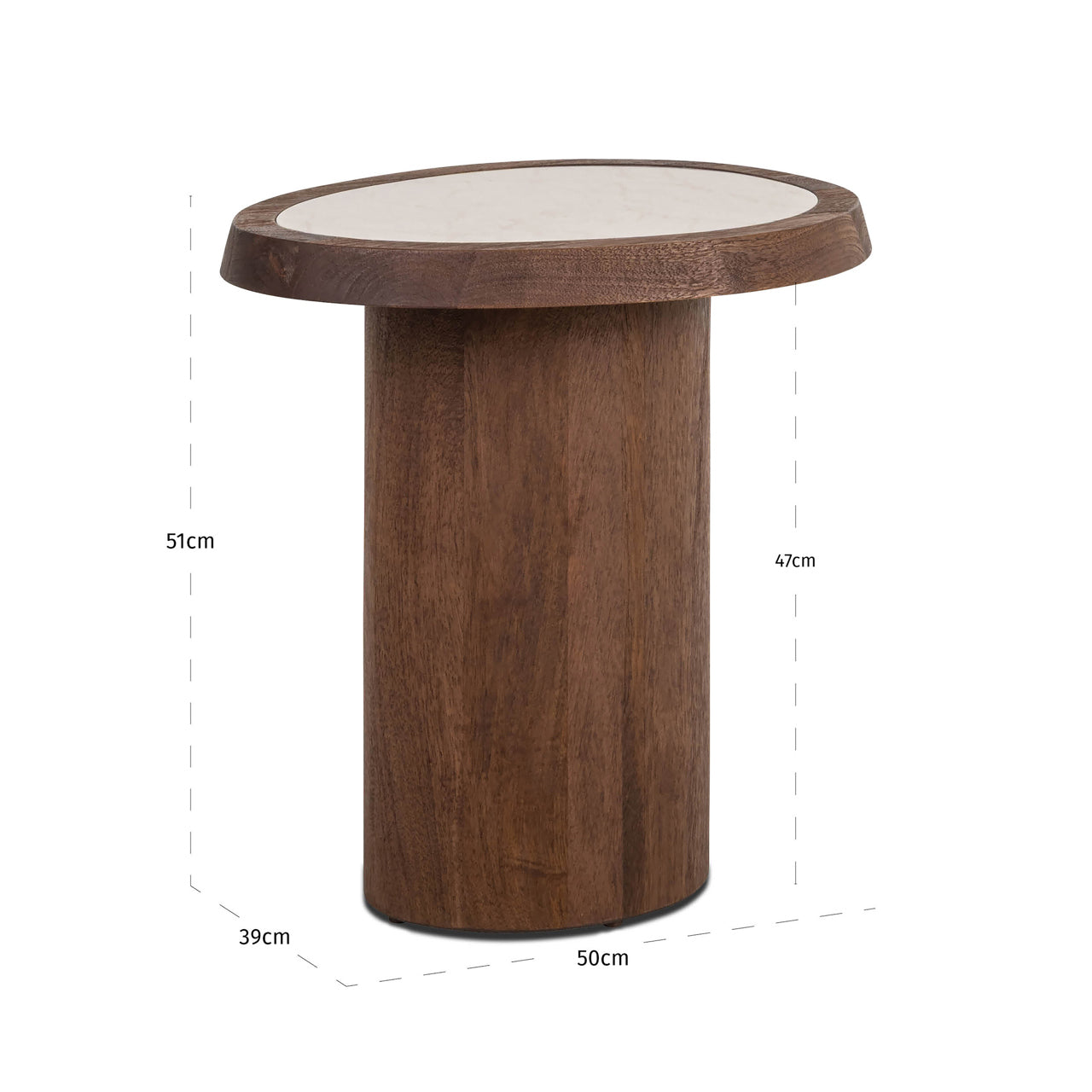 Melrose Spicebrown Side Table by Richmond Interiors