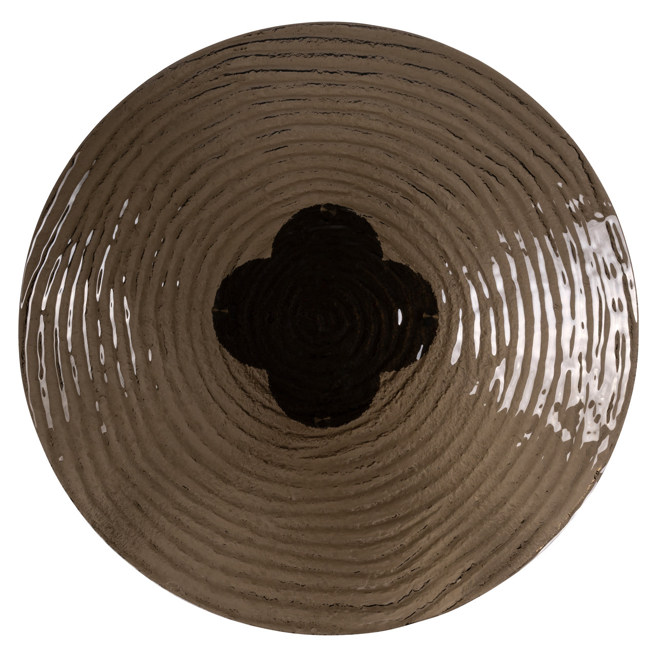 Glastonburry Antique Gold & Textured Glass Dining table - 135cm by Richmond Interiors
