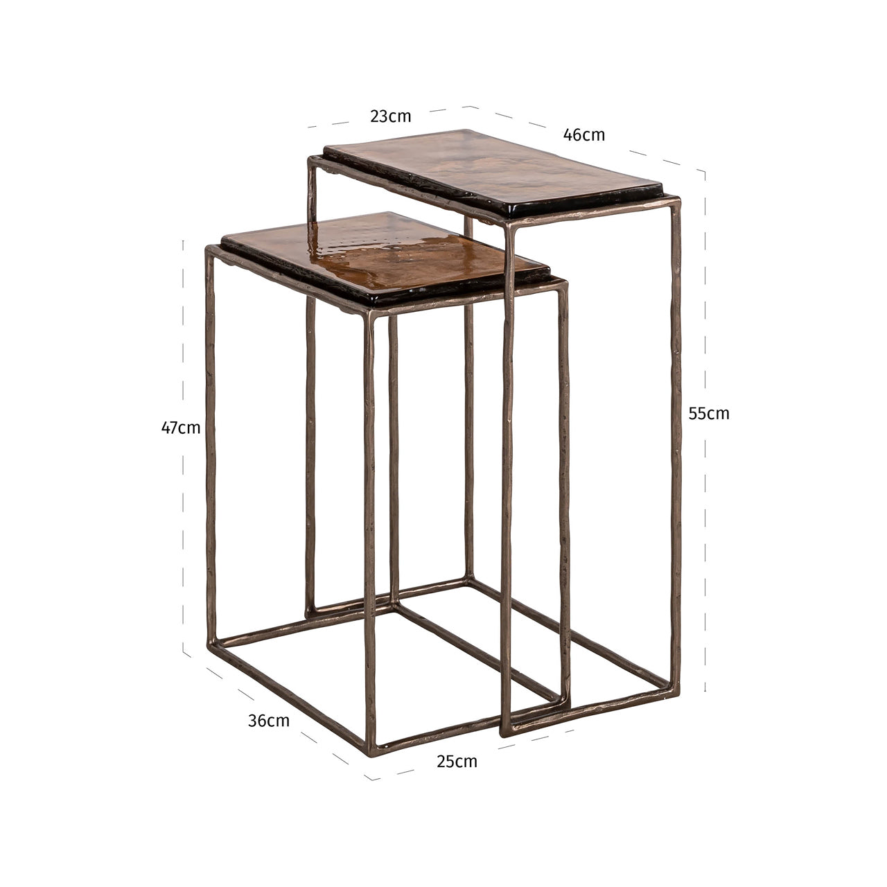 Villano bronze End Table (Set of 2) by Richmond Interiors
