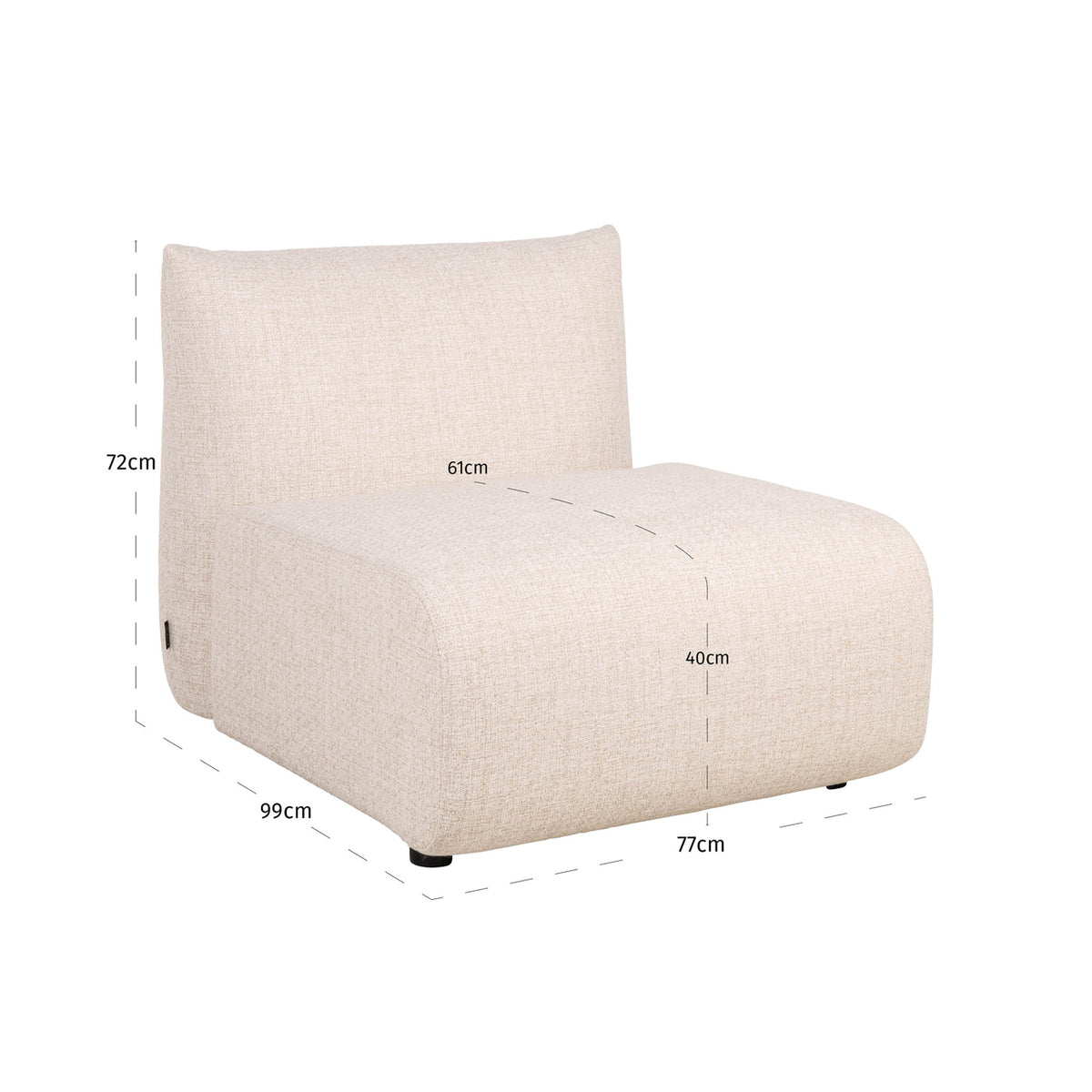 Outdoor sofa Dawson beige alpine extra element by Richmond Interiors
