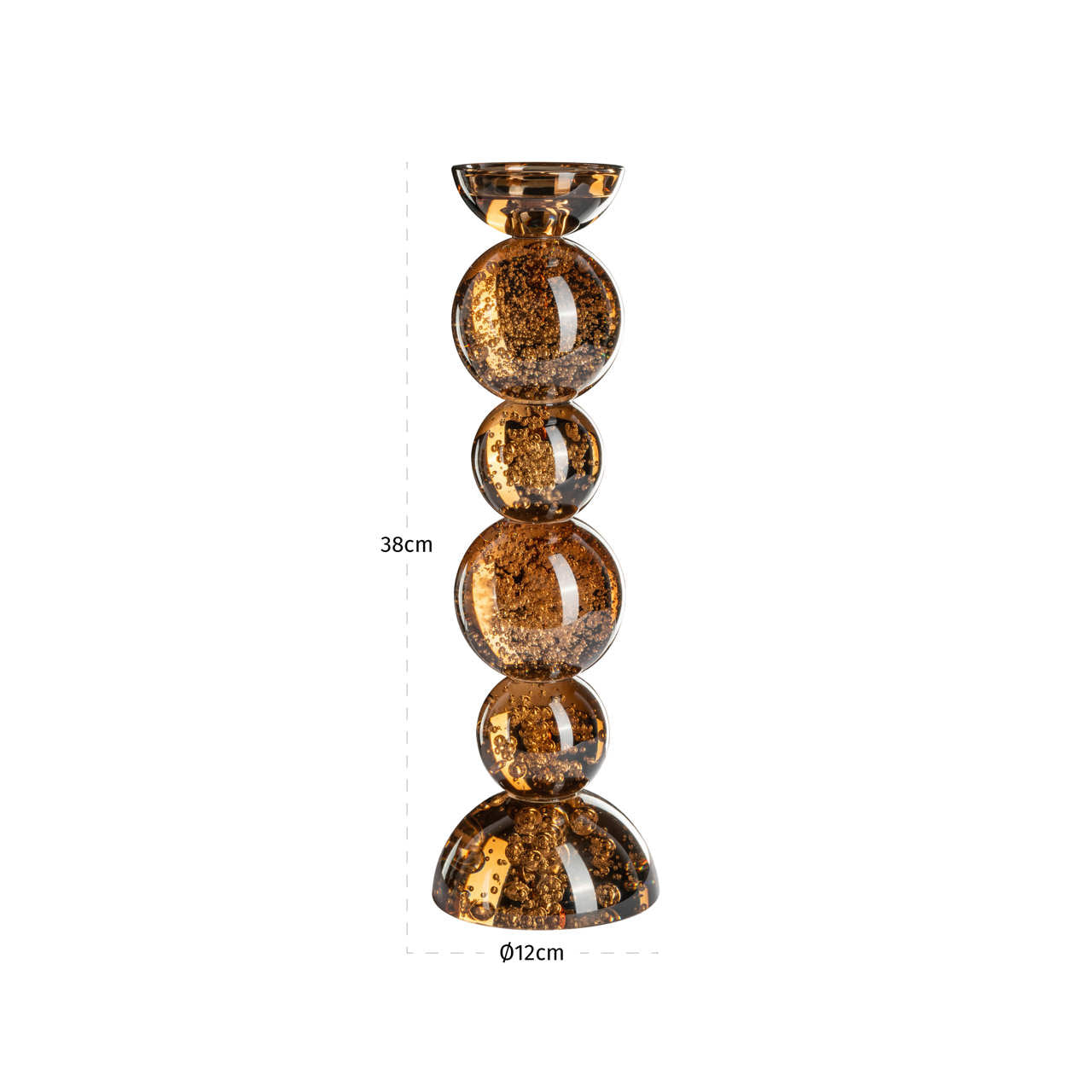 Candle holder Jolita brown L by Richmond Interiors