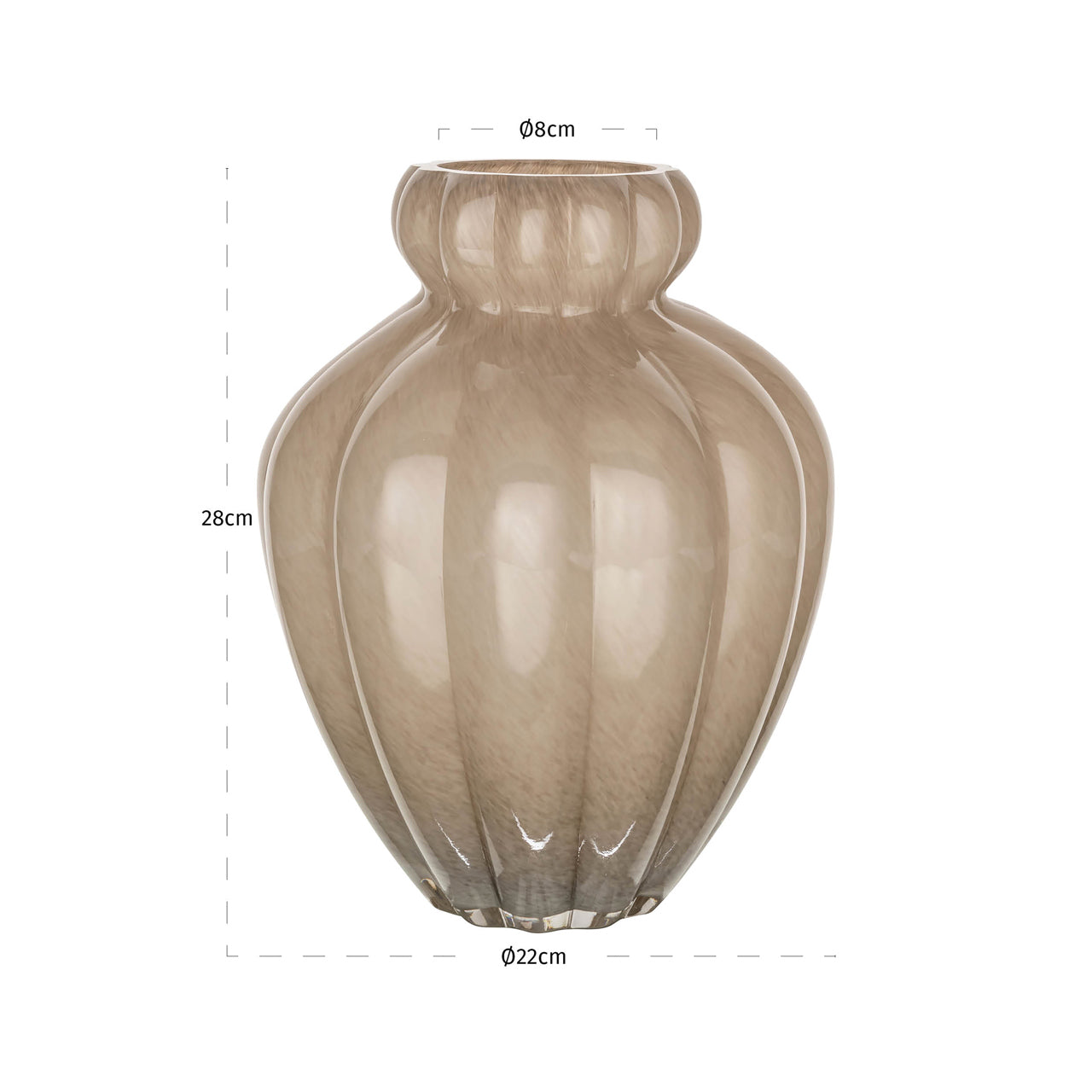 Vase Velora taupe by Richmond Interiors