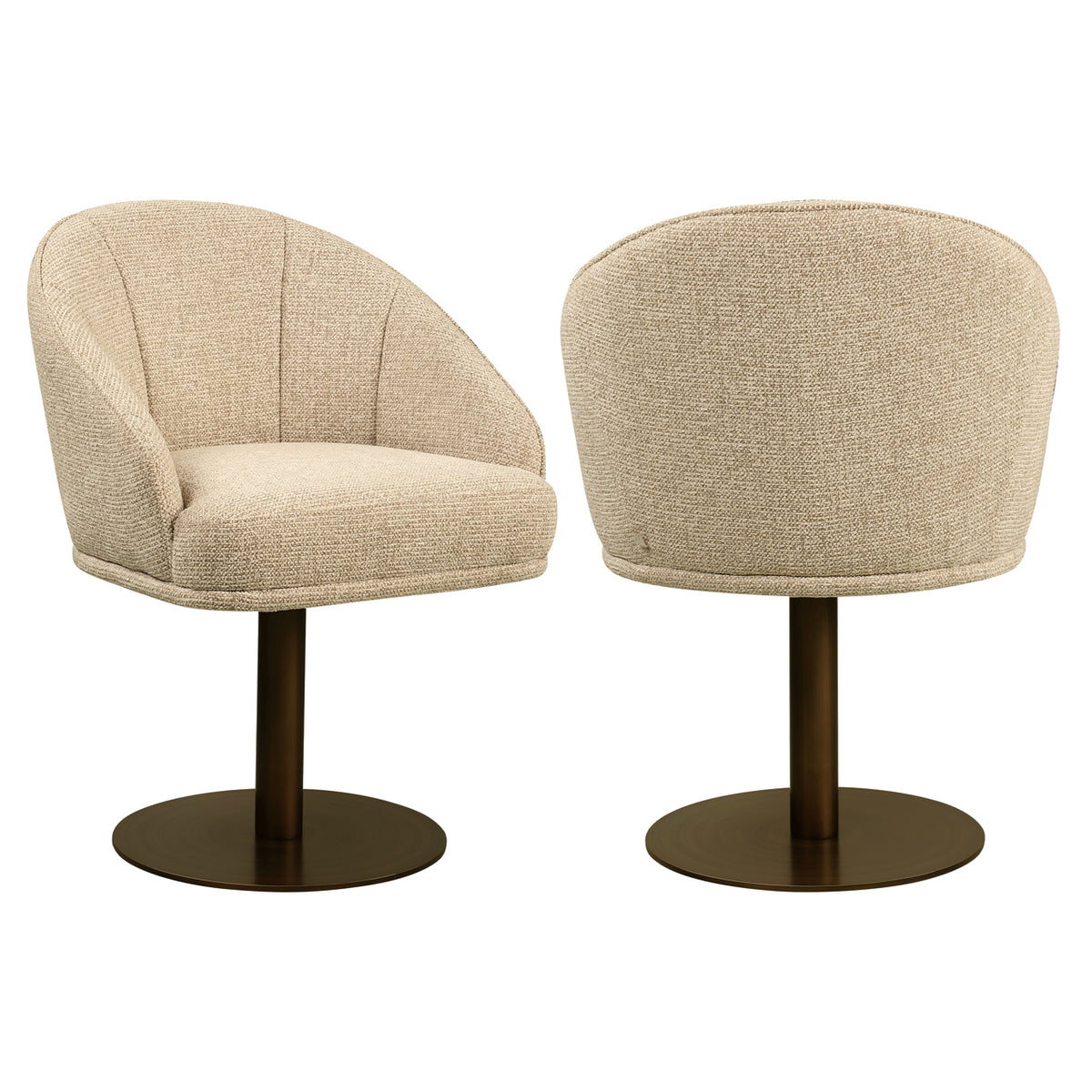 Dining chair Beverly natural fancy swivel by Richmond Interiors