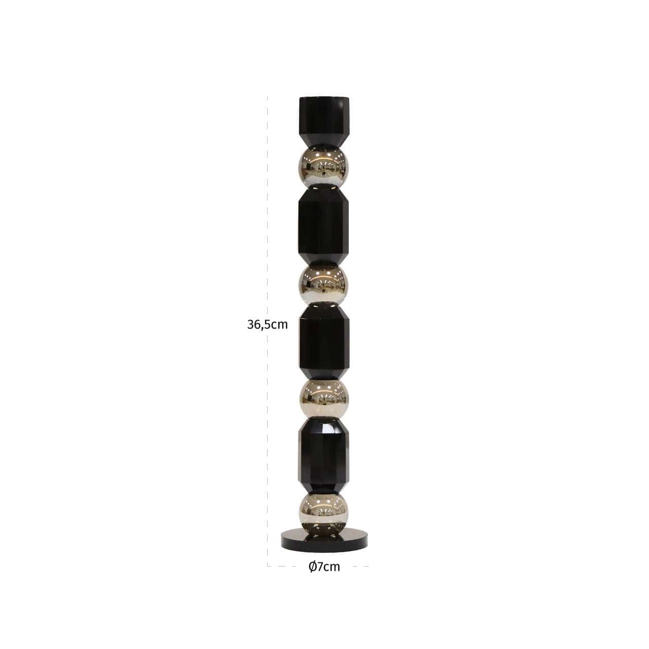 Jessy Black Candle Holder - Small by Richmond Interiors