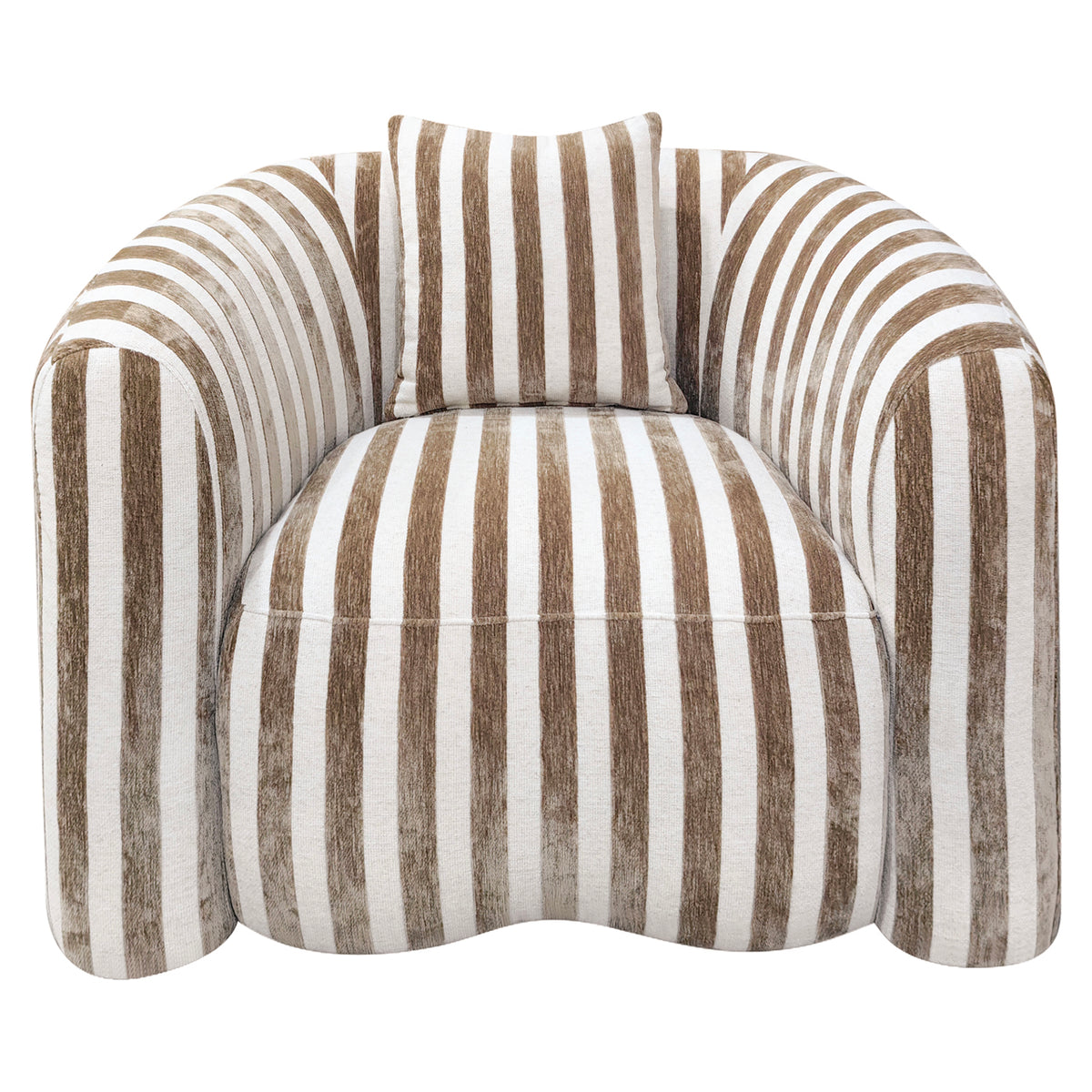 Lounge chair Luxandra stripes sand by Richmond Interiors