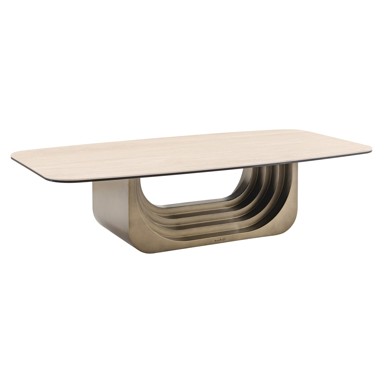 Maxfield Beige Ceramic Coffee Table by Richmond Interiors