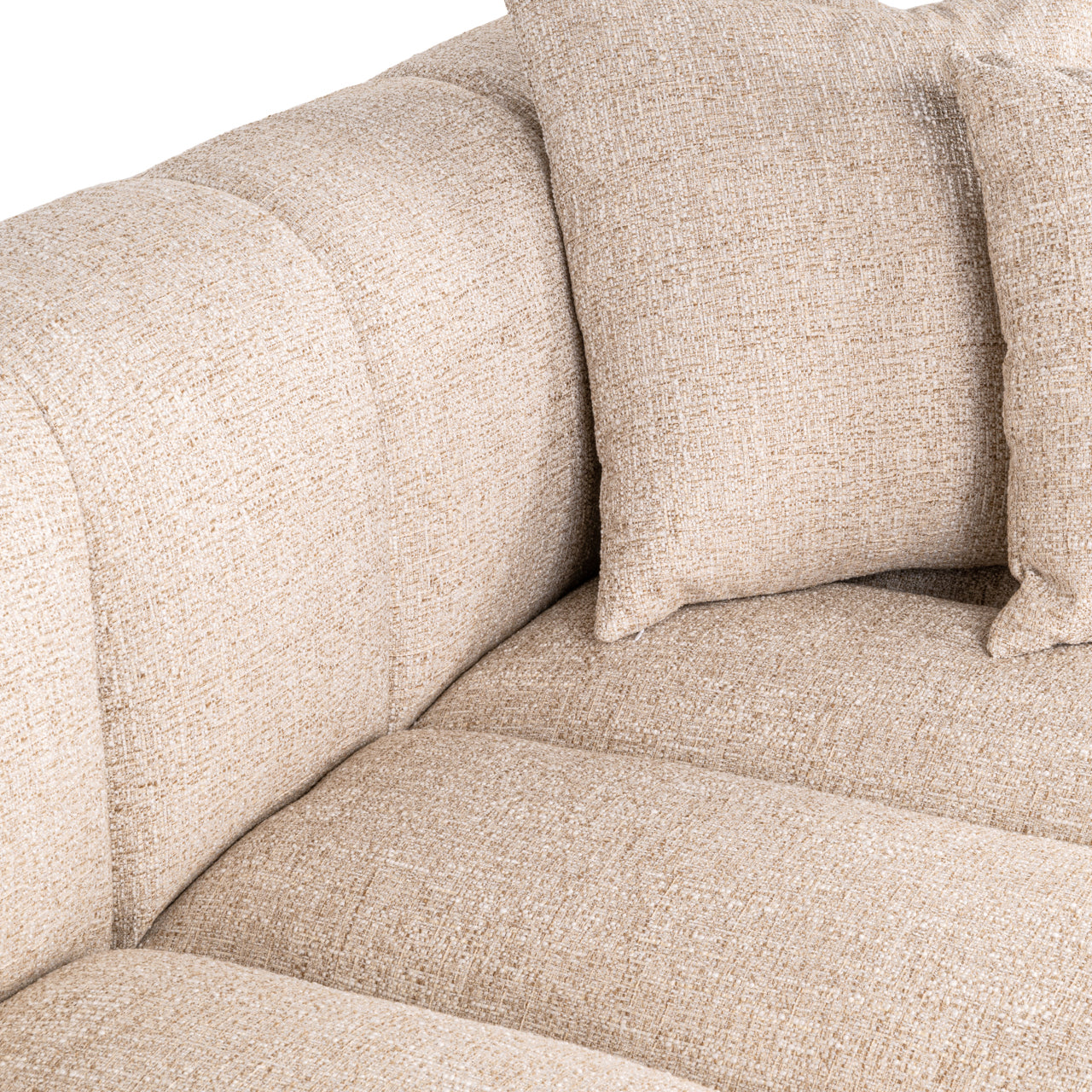 Novaro Cream Tweed Lounge Sofa - Left by Richmond Interiors
