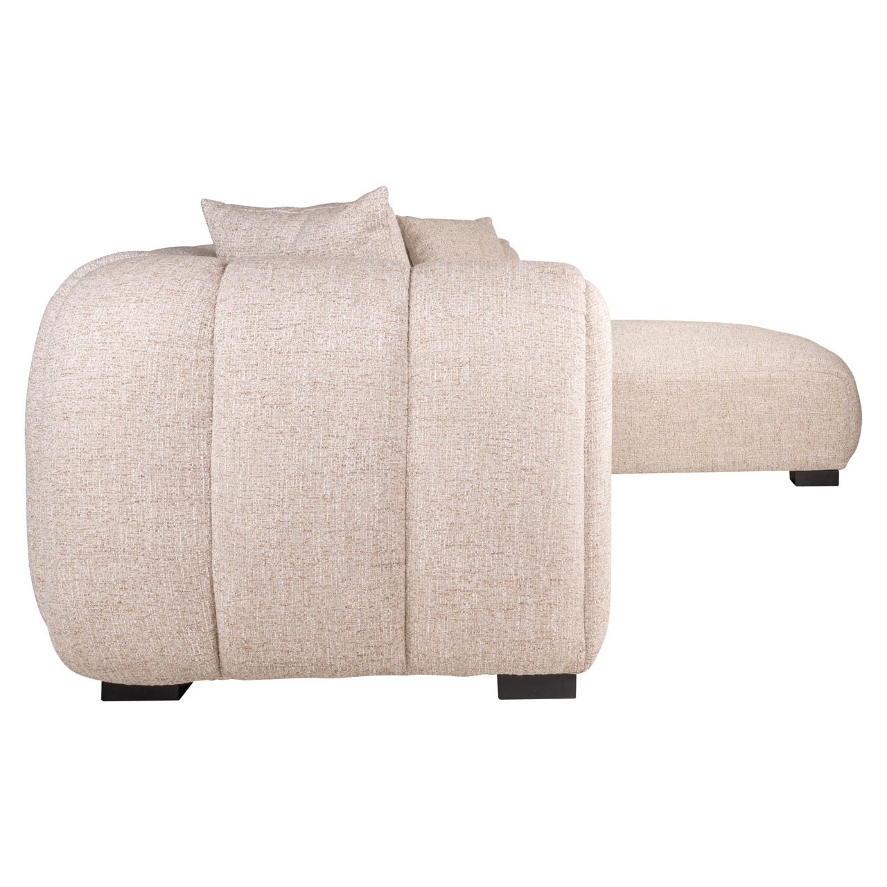 Novaro Cream Tweed Lounge Sofa - Right by Richmond Interiors