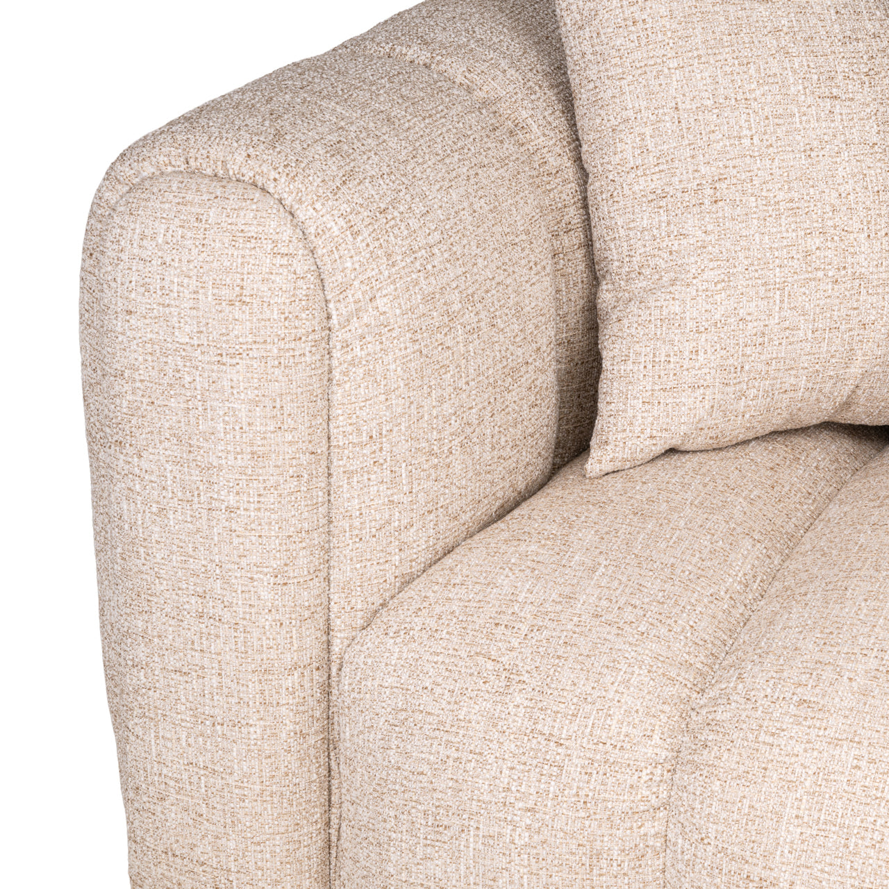 Novaro Cream Tweed Lounge Sofa - Right by Richmond Interiors