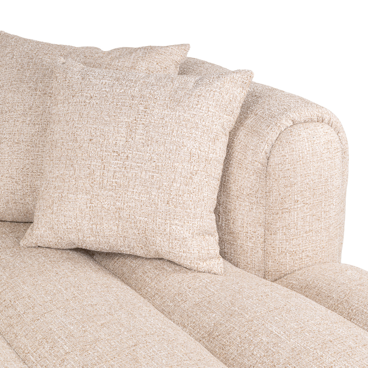 Novaro Cream Tweed Lounge Sofa - Right by Richmond Interiors