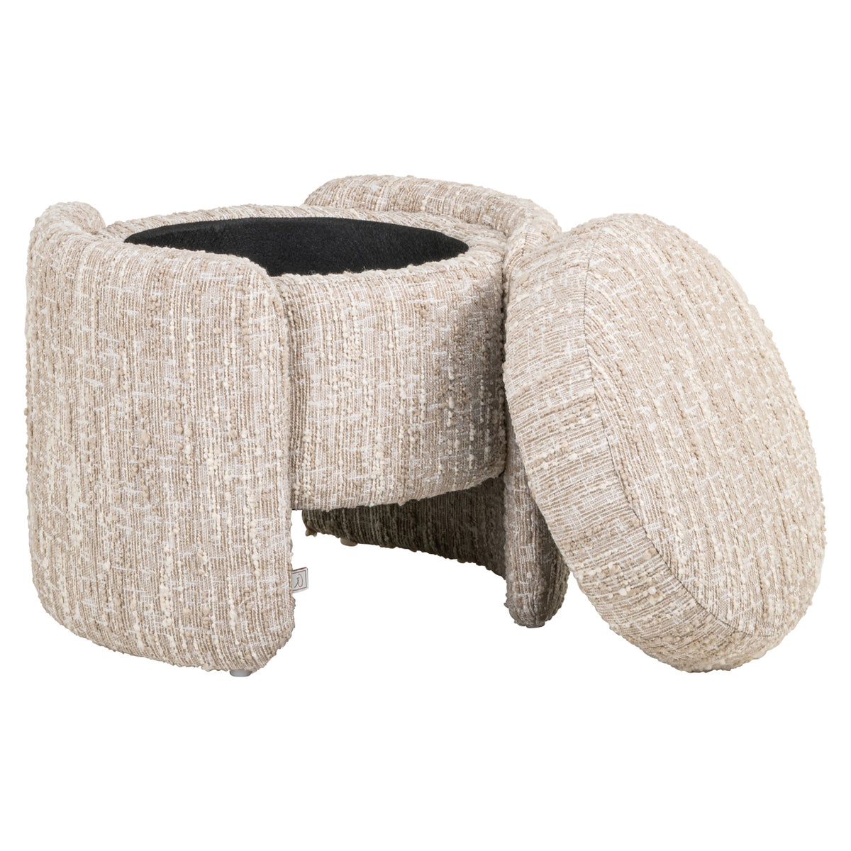 Pouffe & Footstool Cupid beige angora with storage by Richmond Interiors